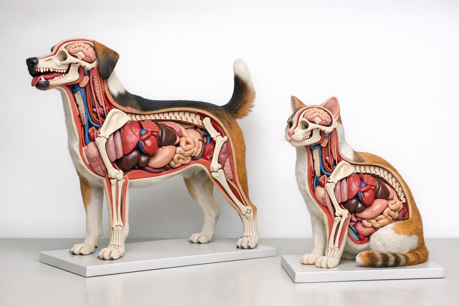 Modele anatomiczne psa i kota do nauki struktur wewnętrznych